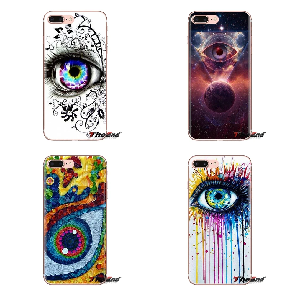 Lovely Rainbow Eyes Girl Silicone Shell Case For Huawei Honor 7X V10 6C V9 6A Play 9 Mate 10 Pro Y7 Y5 P8 P10 Lite Plus GR5 2017 |