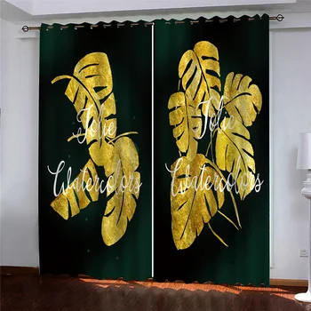 

customize indian curtains 2020 Leaves curtains for bedroom living room home goods Blackout any window curtains