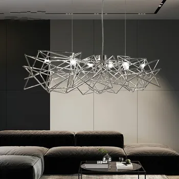 Buy Nordic Modern Restaurant Led Chandeliers Novelty Luxury Art Bar Decoration Lighting Hanging Lights Minimalist Living Room Bar AC