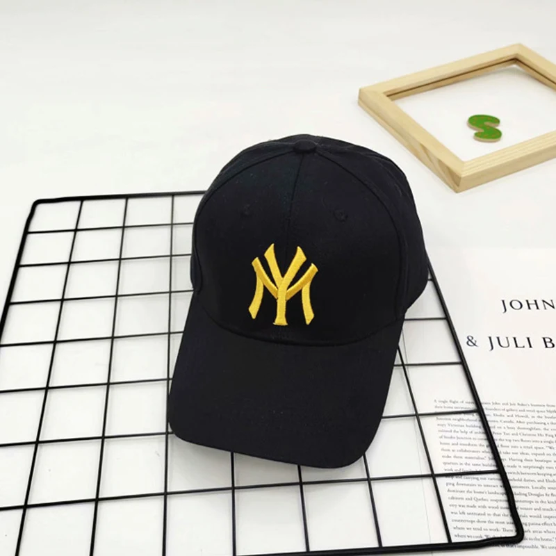 Spring Summer Child Letter Embroidery Outdoor Leisure Sun Baseball Cap For Boy Girl Cotton Breathable Solid Color Adjustable Cap 4