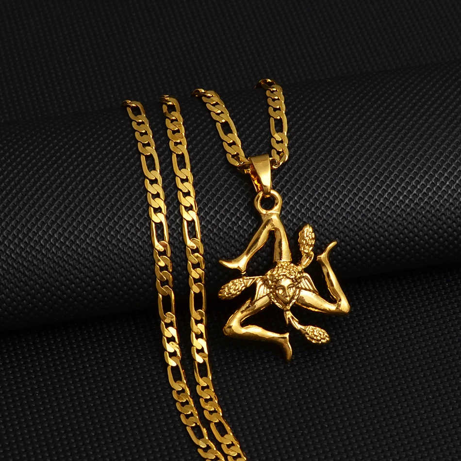 Bijoux De Charme Patriotique Pour Femmes Hommes, Pendentif Et Collier Italie Sardaigne Couleur Jaune/Blanc Bijoux Tendance Italien Sardegna/Sardaigne Bijoux Hip Hop Cadeaux Filles, Blanc, 45 Cm Ou 17