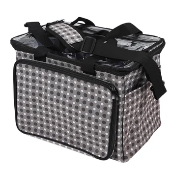 

Multi-Functional Sewing Machine Storage Bag Large Capacity Sewing Tools Handbag Polyester Home Use Assorted Tote Gray