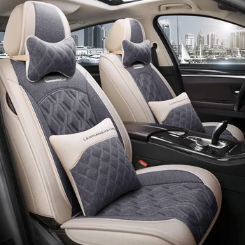 

Full Coverage flax fiber car seat cover auto seats covers for Volvo cars s60 v40 v60 s80 s90 v90 xc70 xc40 xc60 xc90 cars2011