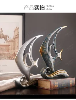 

Fish statue resin abstract decoration animal statue living room decoration window decoration home decoration sea statue gift