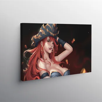 

Miss Fortune Lol Game Girl Poster Canvas Painting Wall Art Decor Living Room Bedroom Study Home Decoration Prints