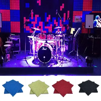 

12pcs Soundproofing Foam Absorbing Sponge Sound Studio Acoustic Foams Office Panels Wall Noise reduction Wedges Treatment board