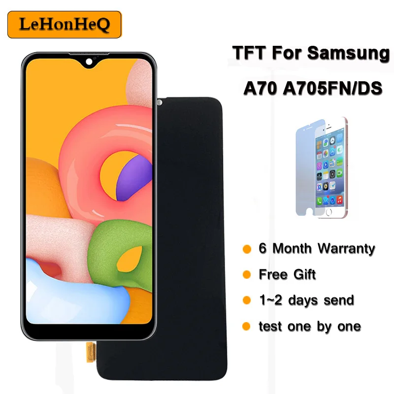 

TFT For Samsung Galaxy A70 LCD Display Touch Screen Digitizer Assembly For Samsung A70 A705 SM-A705MN