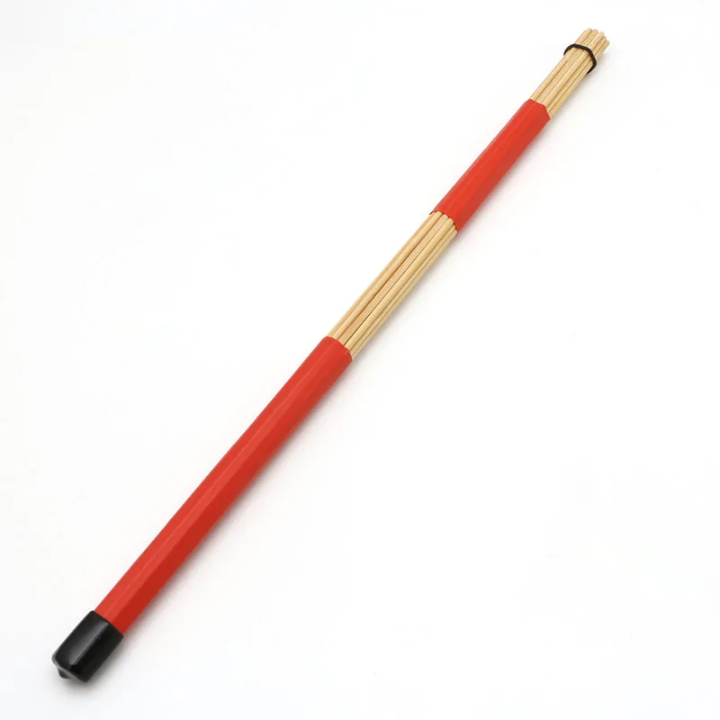 Drop Ship 1 Pair Drum Brushes Jazz Red Drum-Sticks Percussion Set Made Of Bamboo 40CM