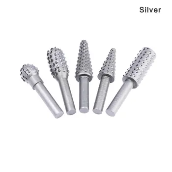 

5Pcs Steel Rotary Rasp File 1/4" Shank Rotary Craft Files Rasp Burrs Wood Bits Grinding Power Woodworking Hand Tool