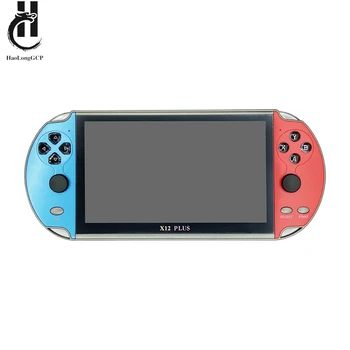 업그레이드 X12 Plus 7 인치 스크린 휴대용 게임 콘솔 X12plus 16GB, nes/fc/gbc/gba/md/snes 비트 클래식 게임용 2000 게임