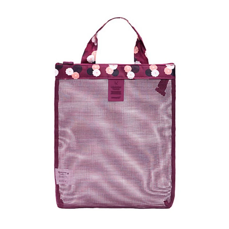 Большая емкость для мужчин и женщин, сетчатая прозрачная сумка для пикника, сумка для хранения обуви, пляжные сумки для плавания, тренажерный зал, спортивная сумка, мужская сумка - Цвет: Красный цвет