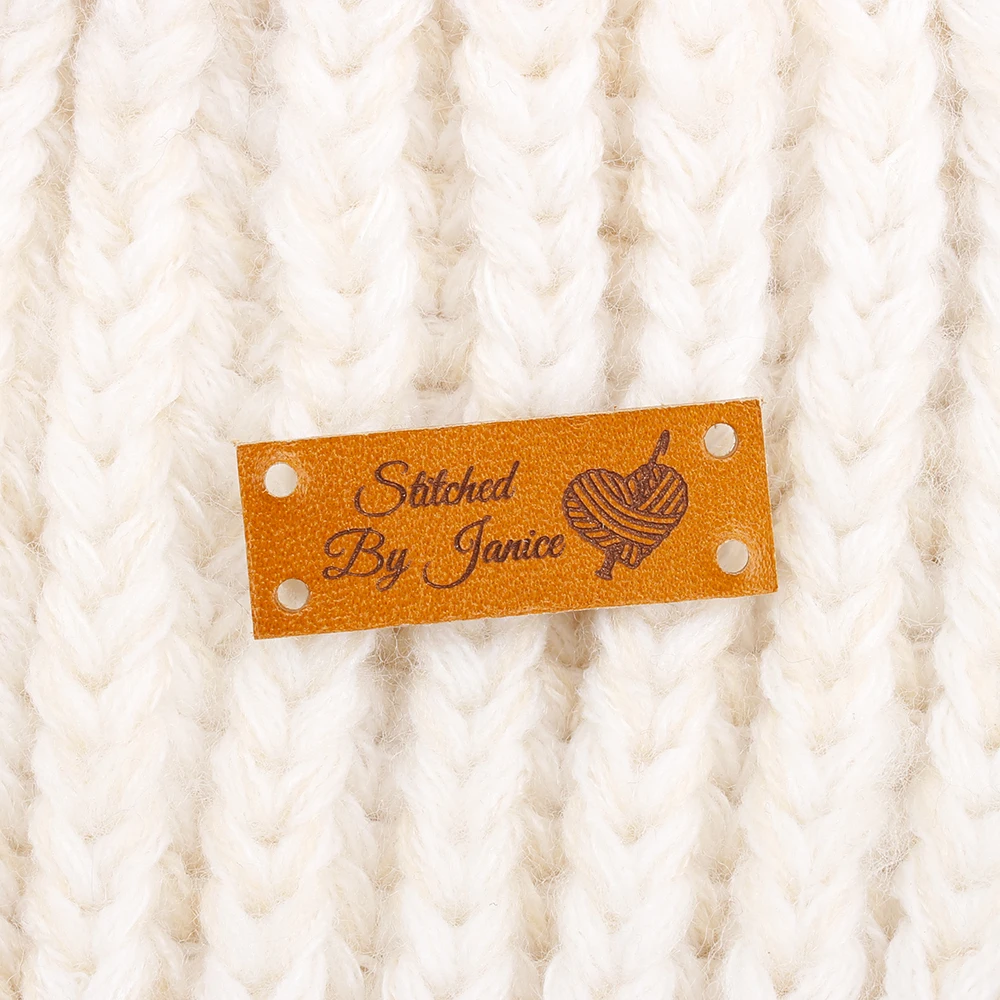 Leather Tags Knitting Hats Crochet Labels Handwork Gifts PB3201
