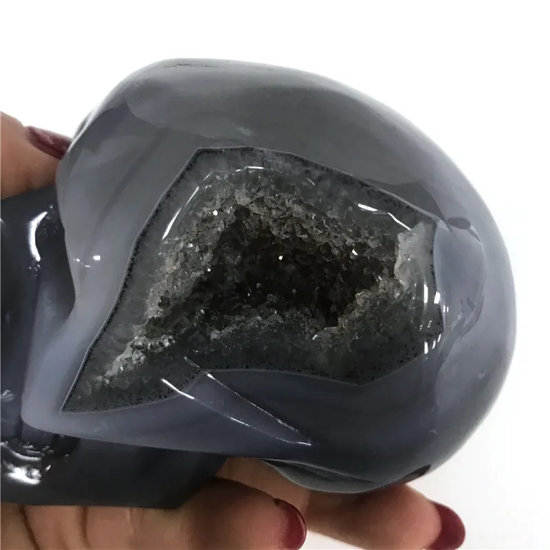 Цена специальный рейки натуральный кристаллический Агат геодная форма черепа образцы минералов кварц для лечения камень подарок и домашний декор
