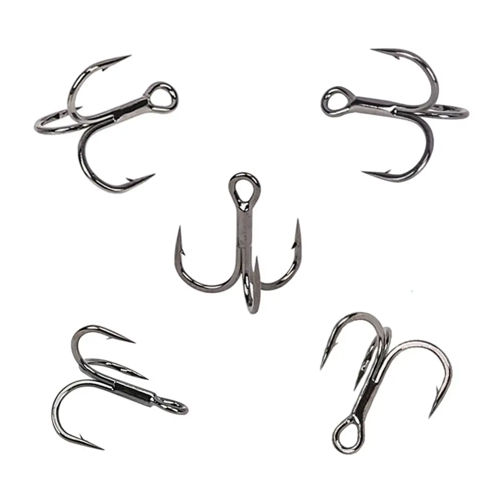 FREE FISHER 100 шт./лот 35656 2 # тройные Крючки из высокоуглеродистой стали рыболовные