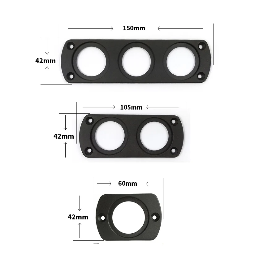 DIY Car USB Charger Switch Voltmeter Panel for Marine Cigarette Lighter Volt meter 12v Power Outlet Socket Panel Mount Holder