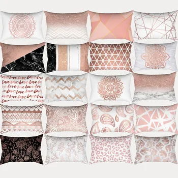 

Rectangle Pillow Covers Cushion Cover 30x50 Pink Geometric Throw Pillows Decorative Sofa Cushions Single Side Print Pillowcases