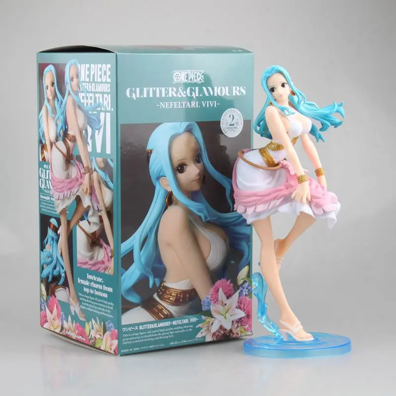 Цельный кусок Nefeltari Vivi голубая длинная принцесса ПВХ экшн фигурки OP Nami Luffy