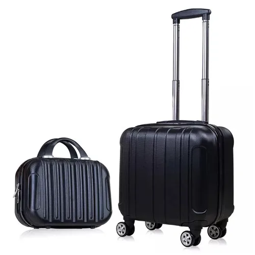 black a set KLQDZMS модные Чемодан комплект чемодан на колесиках для путешествий чемодан на колесах для девочек кабина Rolling Чемодан ручной клади - Цвет: black a set