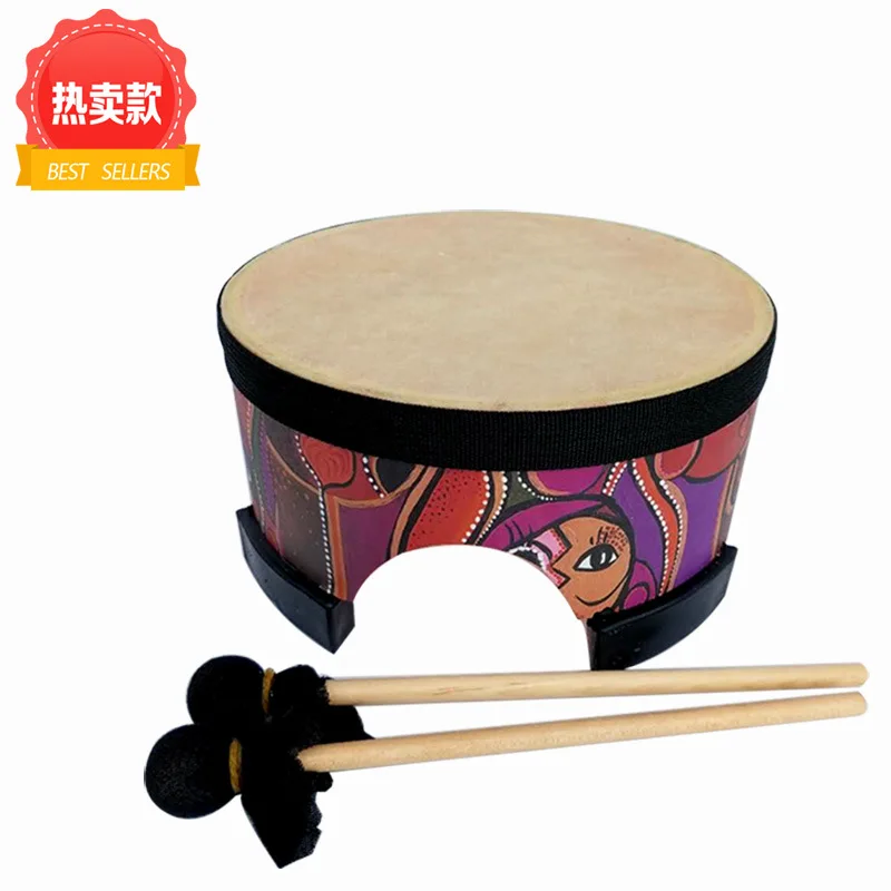 

Boutique Orff Percussion Instrument Cowhide Floor Drum Flower Floor Drum Children Tambourine Orff Instruments Drum