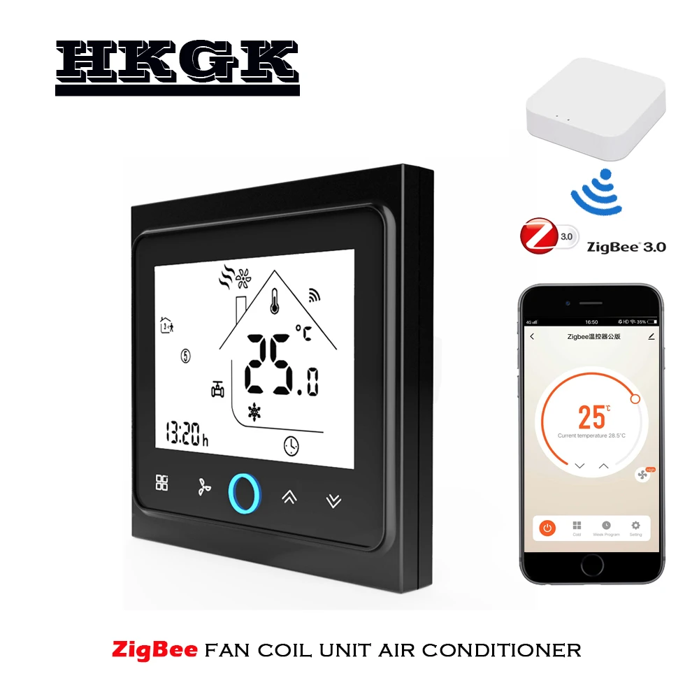 Zigbee Smart Thermostat Programmable 2p 4p Fan Coil Temperature Controller Compatible With Tuya App Remote Alexa Google Control Smart Temperature Control System Aliexpress