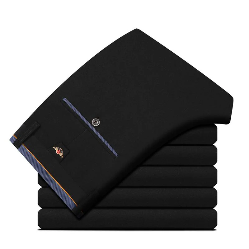 Spring Autumn Mens Business Suit Pants Male Summer Thin Formal Solid Long Dress Straight Baggy Office Trousers Drop Shipping 3