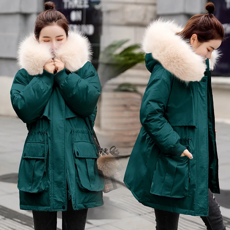 

Cotton-padded Clothes/Cotton Coat 2018 Winter Comfortable Long Sleeve Women's Long Thick Warm Fashion Simple Versatile