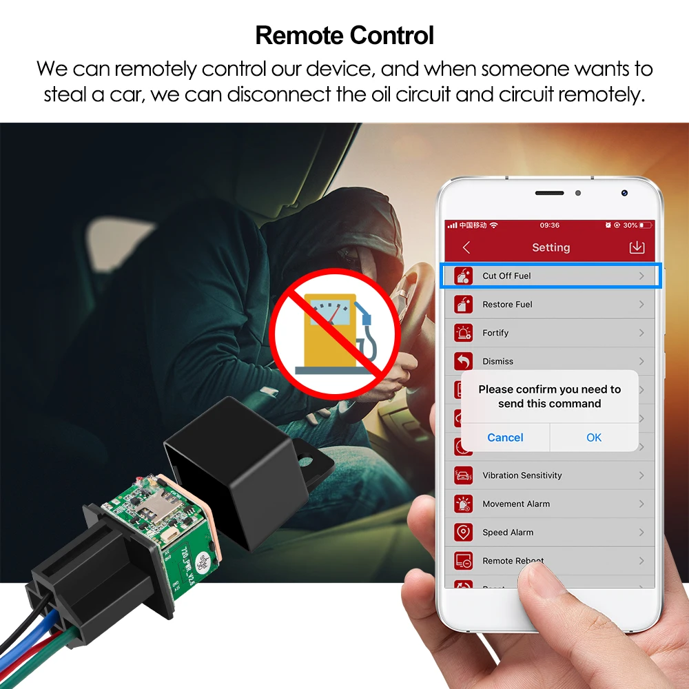 Реле gps трекер Автомобильный gps локатор отрезание масла топлива скрытый дизайн GSM gps Google maps в режиме реального времени автомобильный трекер ударная сигнализация бесплатное приложение