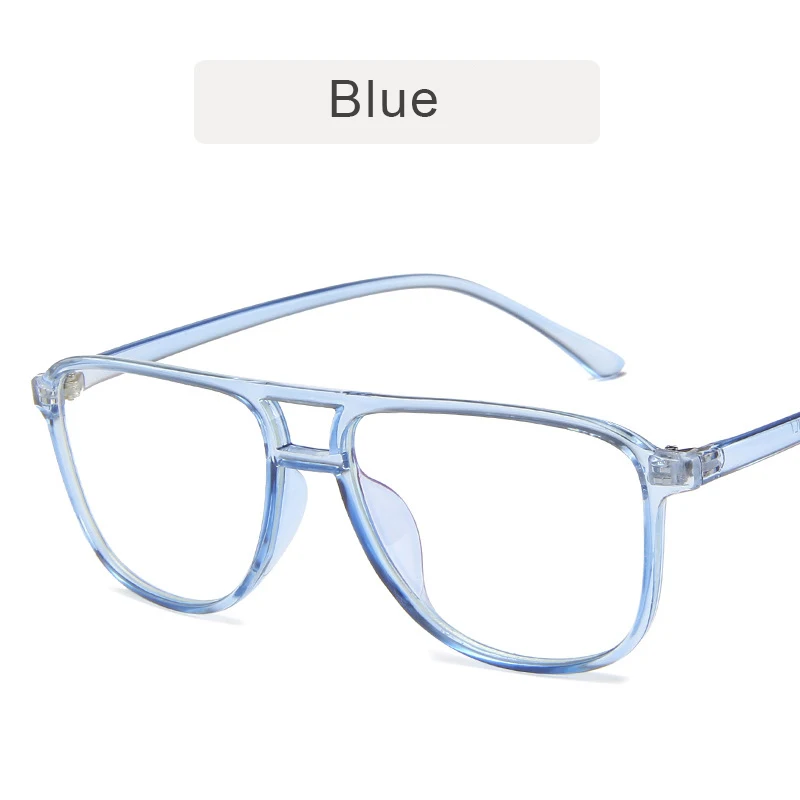 KOTTDO студенческие квадратные компьютерные очки оправа для очков мужские прозрачные негабаритные женские очки оправа Очки для чтения - Цвет оправы: blue