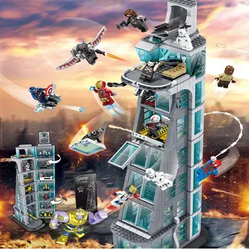 

New Lepining Tower Fit Upgraded Version Super Heroes With Christmas Gift Building Block Toys iron Man Child boy Gift
