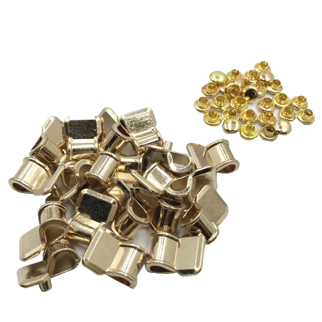 20Pcs Bronze Shoelace Rivet Buckles Hook Eyelet for Hiking Climbing Boots 