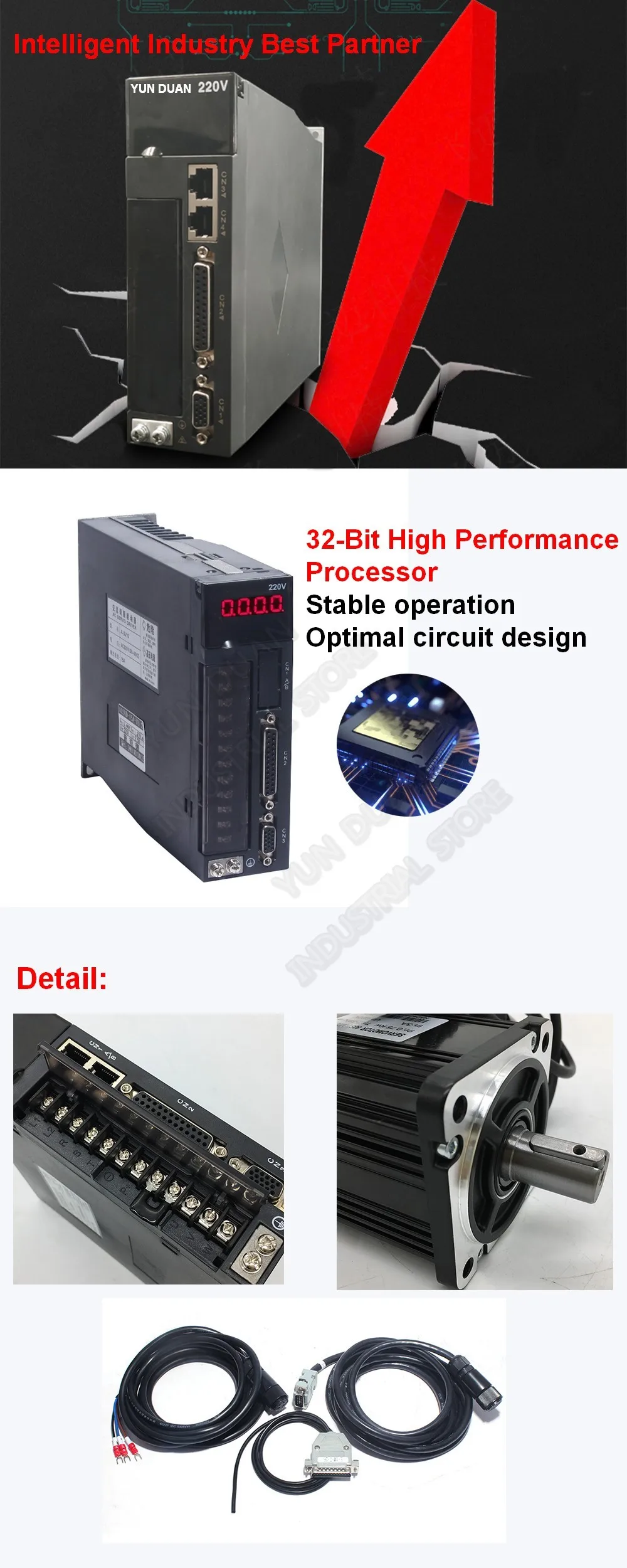 600 Вт AC привод с серводвигателем комплект 0.6KW NEMA24 60 мм 220 В 3000р/мин Modbus RS485 2500 линия для ЧПУ дешево