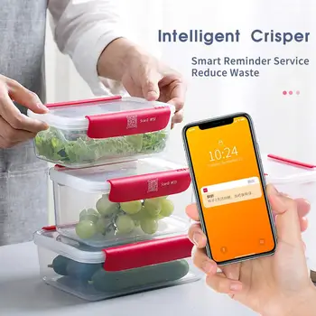 

Intelligent Storage Containers With Lid Clear Plastic Refrigerator Fruit Box Rectangular Microwave Oven Sealed Box Crisper