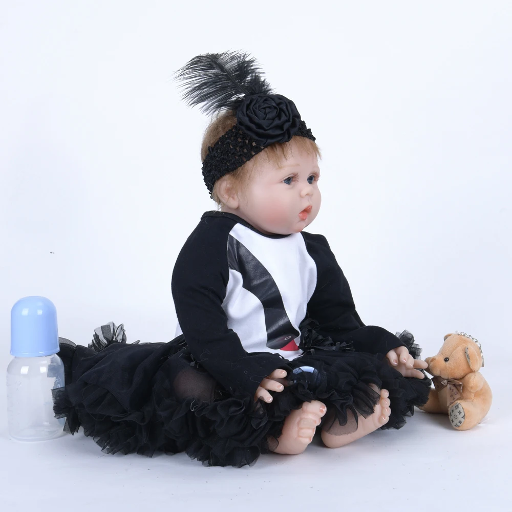 2" 55 см игрушка подарок на день рождения играть классический винил Reborn Малыш Bebe кукла реалистичные Силиконовые Мягкие Reborn принцесса младенцы