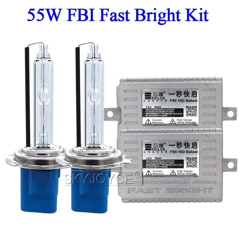 SKYJOYCE High Quality FBI 55W Xenon H7 5500K Super Bright Car Headlight Kit Xenon H1 H3 H8 H11 D2H AC Slim Fast Start HID Ballast (5)