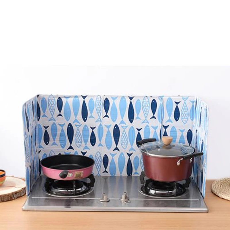 Kitchen Stove Oil Baffle Anti Splatter Shield Guard Insulation Aluminum Foil Oil Barrier New