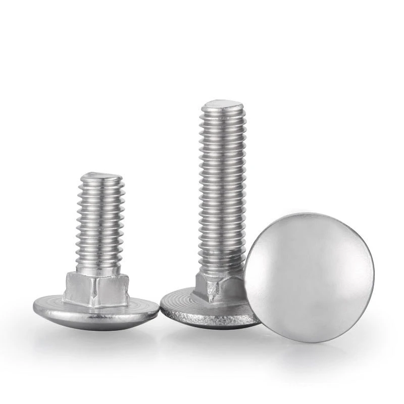 Tornillos De Carro Cabeza Redonda M4 - 10 Unidades De 25 Mm, Acero Inoxidable 304, Con Cuello Cuadrado