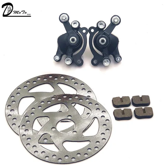 49CC Brake Disc Plate Gas Mini Dirt Bike Rear Disc Brake Caliper Kit 140mm and Friction Plate Rotors Electric Scooter ATV M