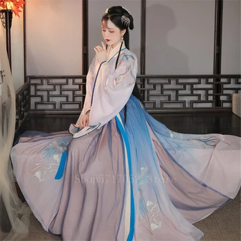 

Fairy Hanfu Dress Women Ancient Chinese Costume Sakura Embroidery Phoenix Elegant Vintage Princess Cosplay Folk Dance Party