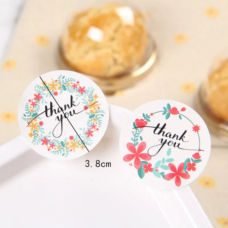 120pcs per pack 120 шт/100 шт/90 шт./лот, креативные, несколько стилей, цветочная упаковка, печать, наклейки, этикетки для конвертов, подарки на свадьбу, день рождения - Цвет: 120pcs per pack