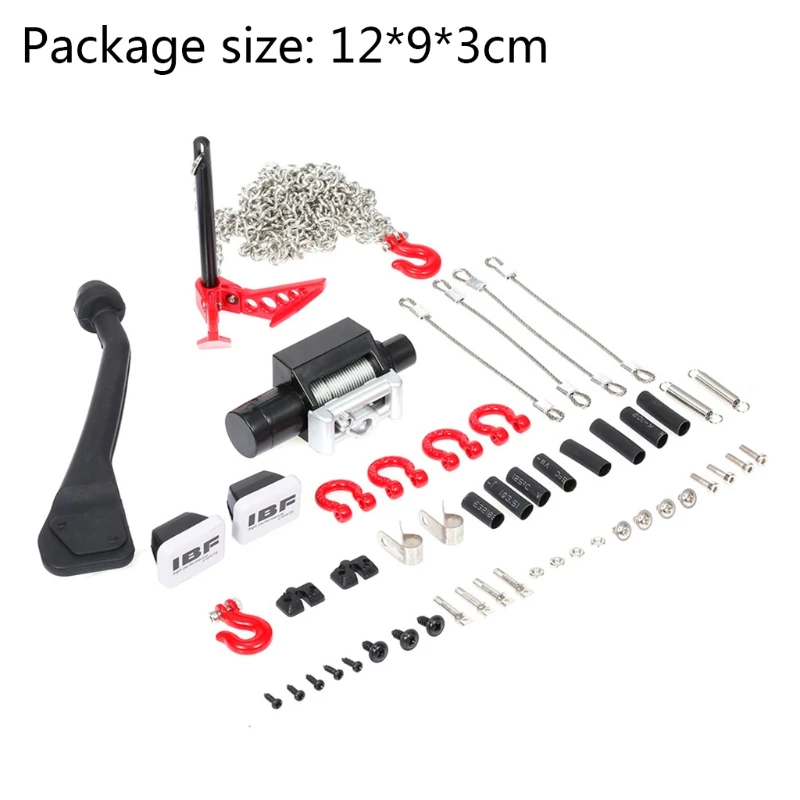 RC Car Decoration Parts Exhaust Pipe Winch Lampshade Kit for Axial