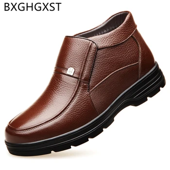 

Winter Shoes Men Boots Genuine Leather Boots Men Shoes Formal Dresses Ankle Boots Men Dress Shoes Zapatos De Hombre Botas Hombre
