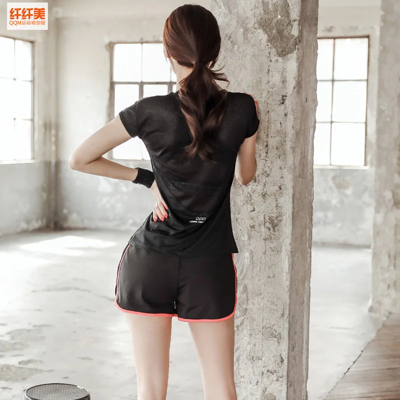 

Factory Price Quick-Dry New Style Workout Clothes Yoga Clothes Short Sleeve Set Running Sports Set Dancing Dress Women's Summer