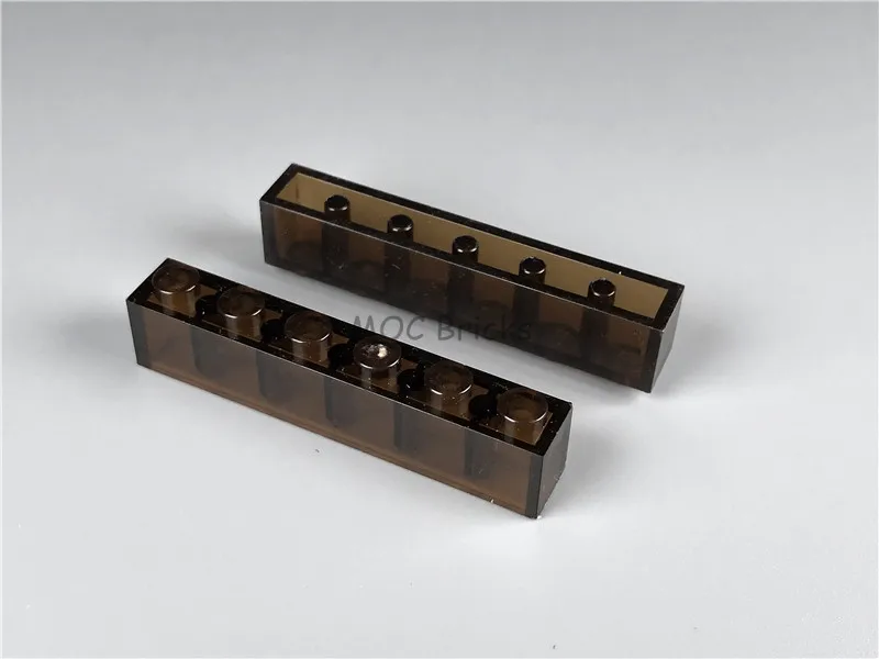 50 шт./лот MOC кирпичи Trans черный кирпич 1x6 подходит для 3009 образовательных