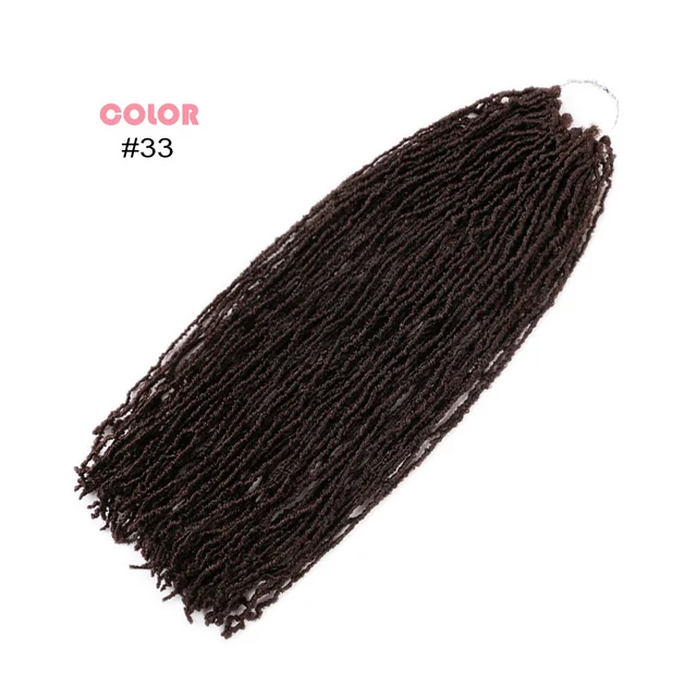 Faux Micro Locs Crochet Hair 16 Inch Sister Locks Hair Extensions Natural Curly DreadLocks Mini African Roots Black Brown Red 33