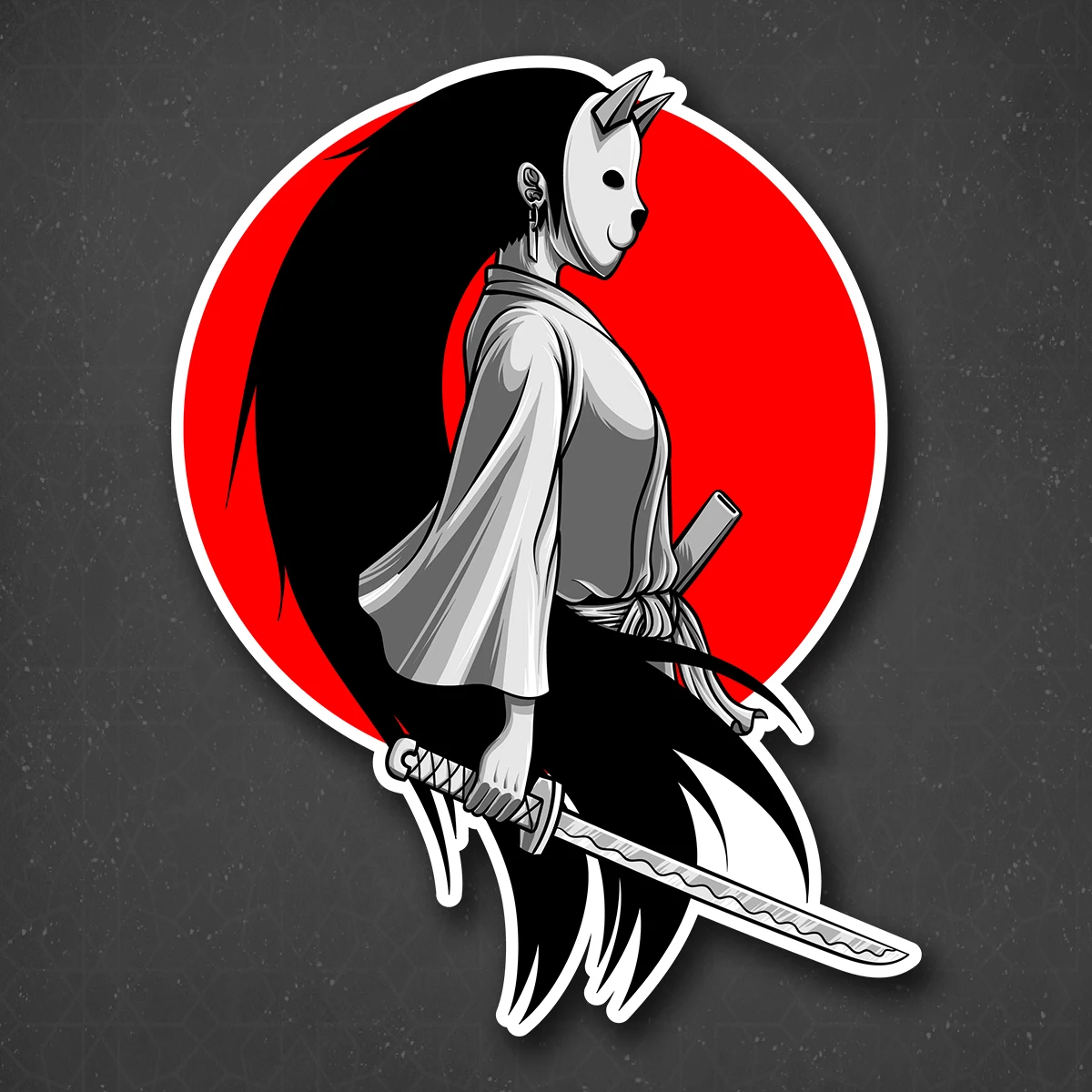 Sticker on the car &quotgirl with Catana&quot 18x24 cm | Автомобили и мотоциклы
