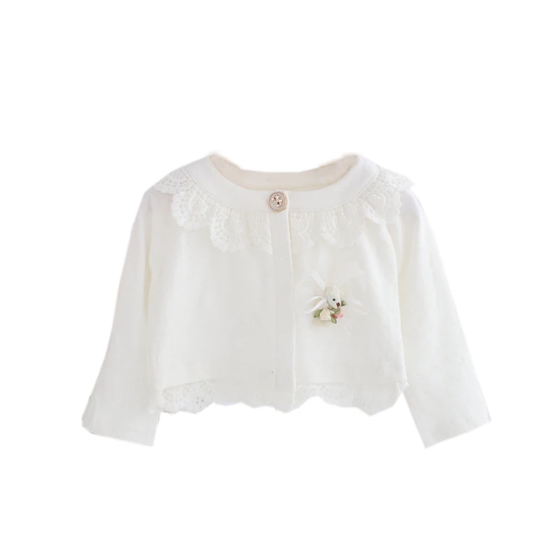 Детское пальто из 100% хлопка кружевная верхняя одежда для новорожденных девочек