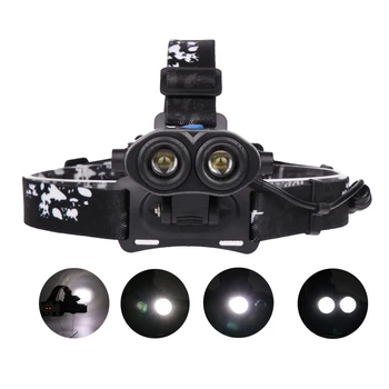 

XANES 2203 2*T6 LED 5 Modes Headlamp 2*18650 Battery USB Interface Press Switch Head Light for Camping Torch Lantern LED Lamp