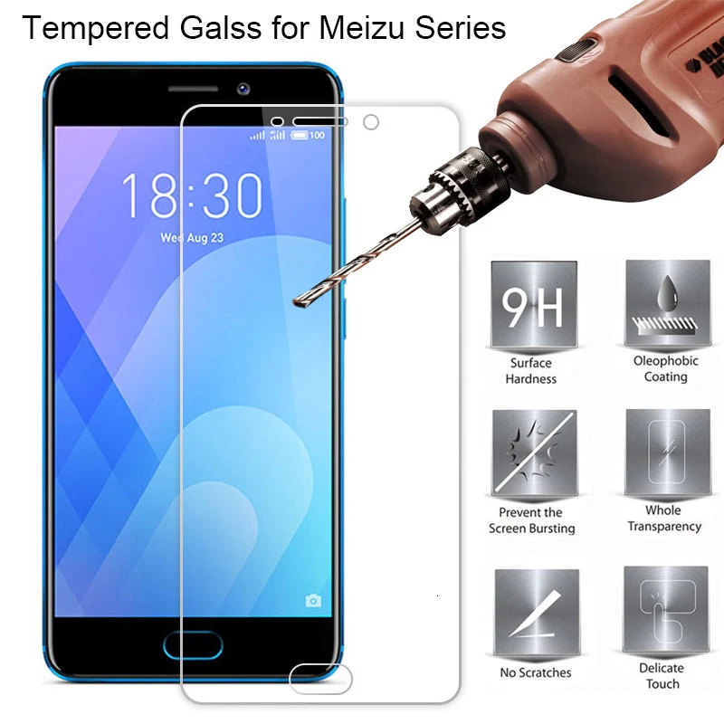 Закаленное стекло 9H HD для Meizu M3S M5S M5C M3 M5 Note Защитное M15 Plus M1 M2 на M 6 Note8 | Мобильные