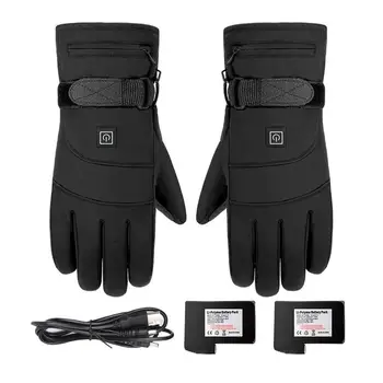 

Motorcycle Gloves Waterproof Heated Guantes Moto Touch Screen Battery Powered Motorbike Racing Riding Gloves