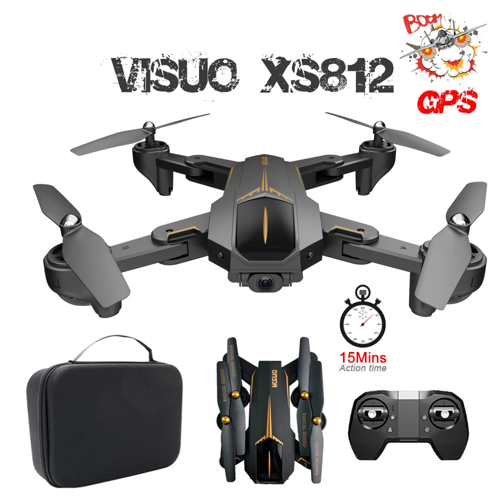 Visuo Xs812 Gps Rc Drone With 4k Hd Camera 5g Wifi Altitude Hold One Key Return Quadcopter Helicopter Vs Xs809s E502s - Camera - AliExpress